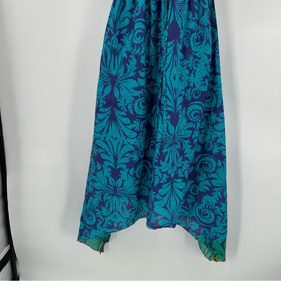 APOLLO Dress Womens S Midi Maxi Asymmetrical Hem Boho Colorful Hippie Lined READ - Picture 3 of 13